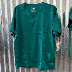 Wink Mens 3-pocket Scrub Top- Hunter